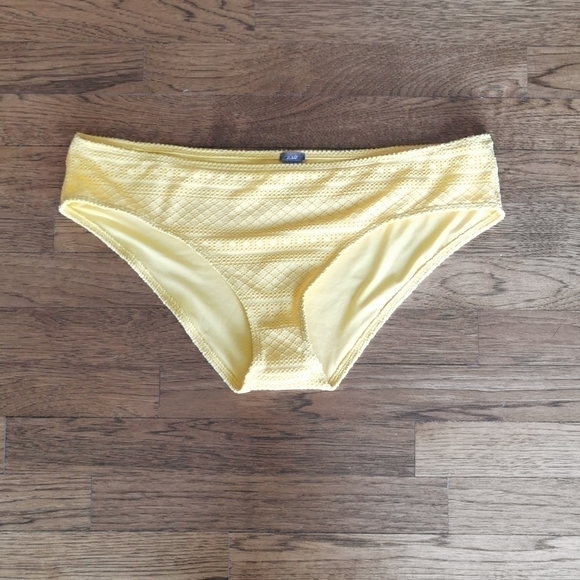 AERIE Bikini Bottom Hipster Yellow Lace Large New - Picture 2 of 5